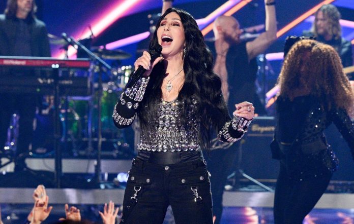 Cher performs onstage in 2024