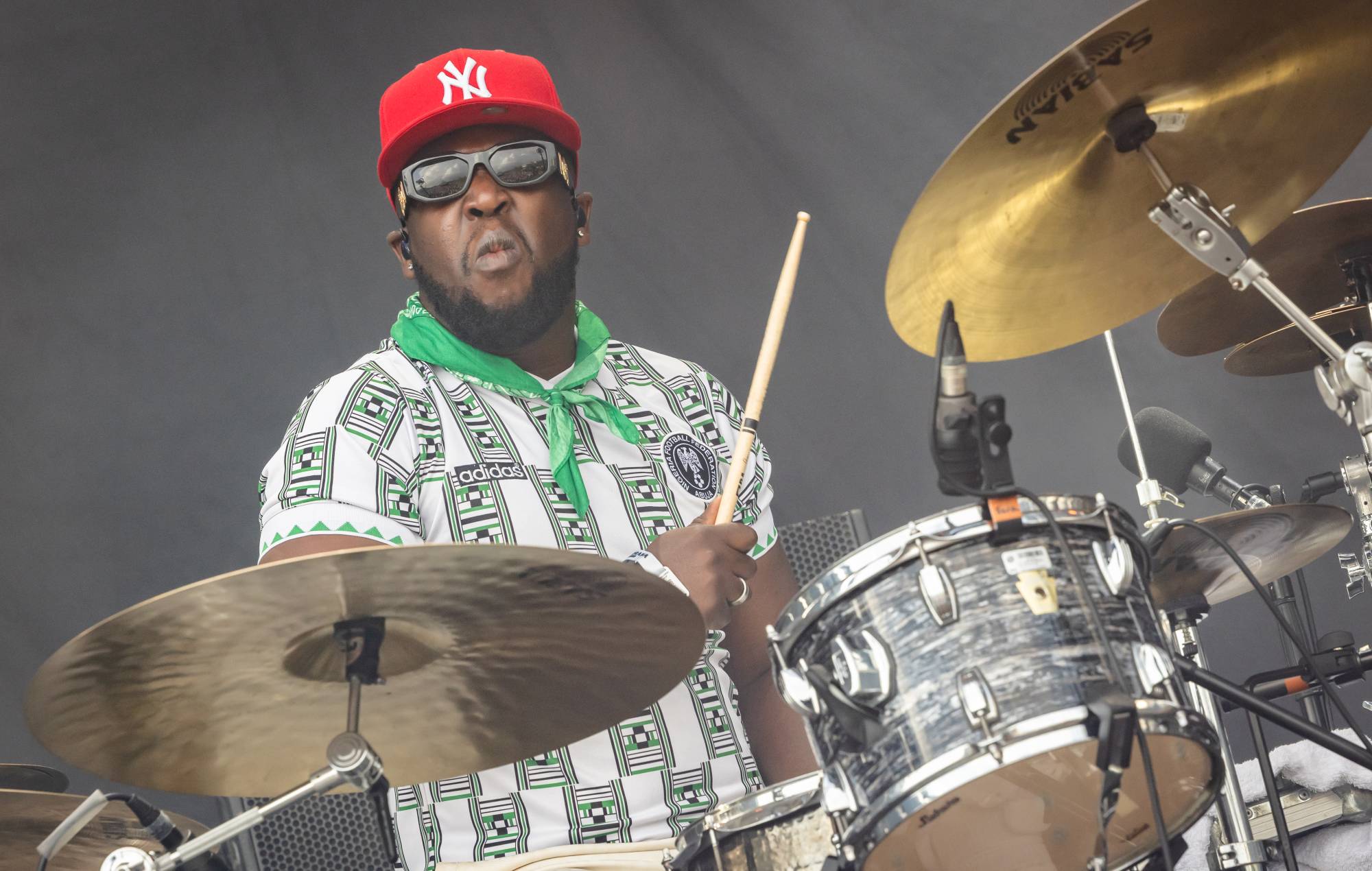 Femi Koleoso of Ezra Collective performs in concert during KALORAMA 2024 at Ifema on August 31, 2024 in Madrid, Spain. (Photo by Aldara Zarraoa/WireImage)