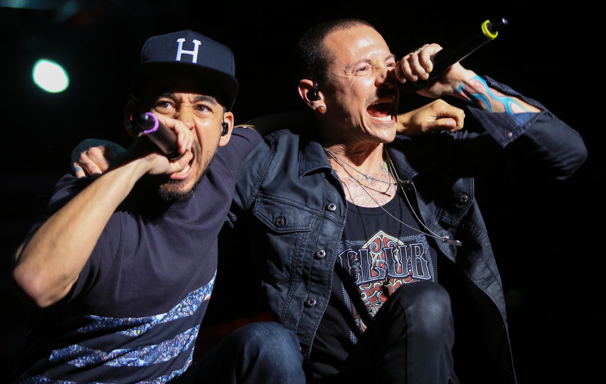 Mike Shinoda and Chester Bennington of Linkin Park