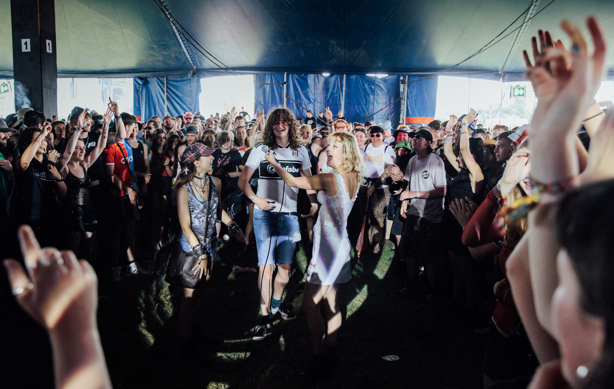 Lambrini Girls live at Reading 2024, photo by Andy Ford