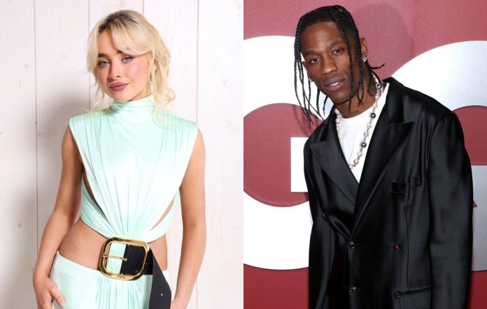 Sabrina Carpenter and Travis Scott. CREDIT: Pascal Le Segretain/Getty Images for Loewe and Phillip Faraone/Getty Images for GQ