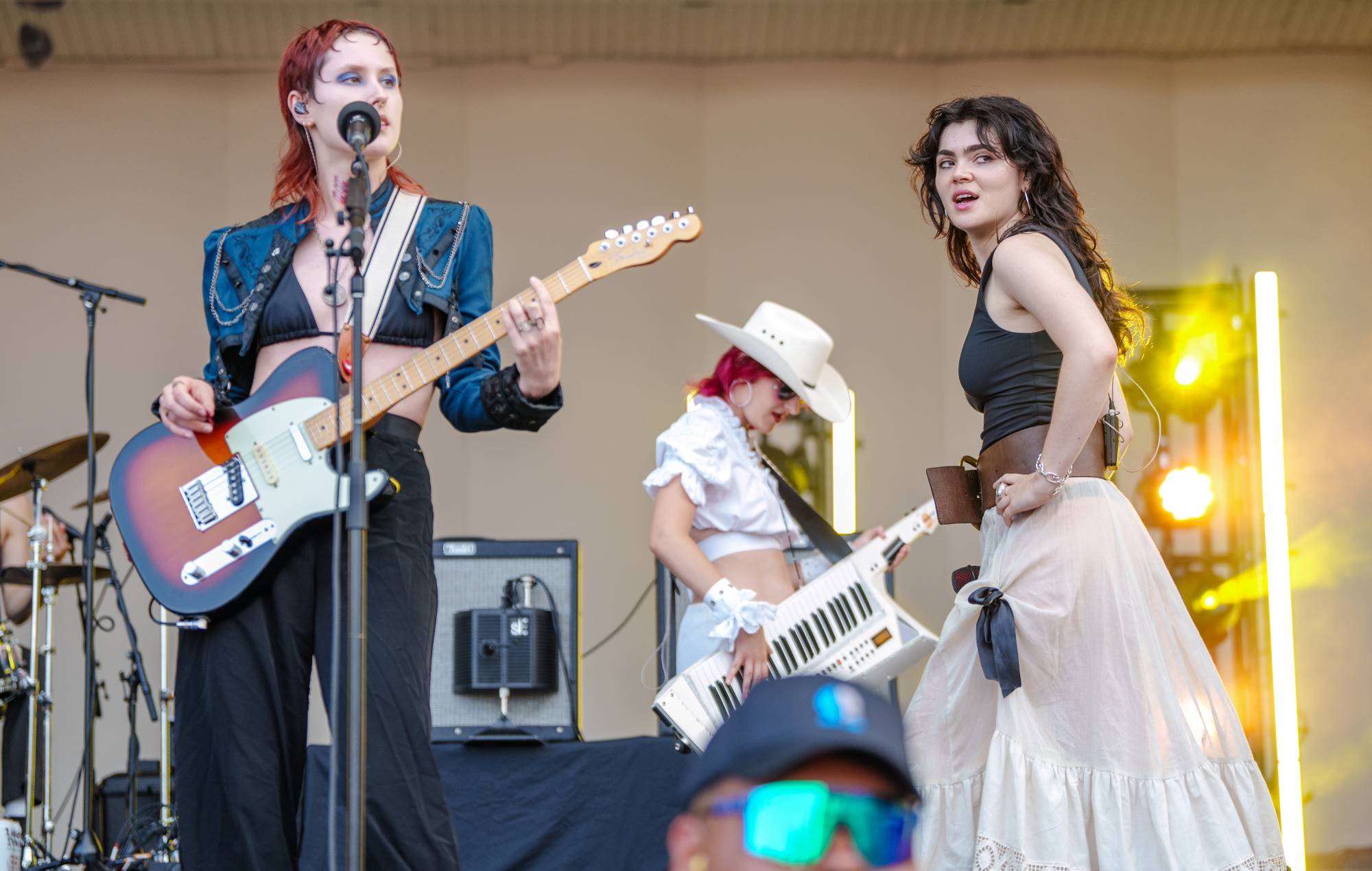 The Last Dinner Party performs during Lollapalooza at Grant Park on August 04, 2024 in Chicago, Illinois. (Photo by Josh Brasted/FilmMagic)